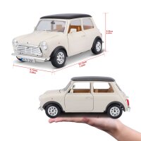 Mini Cooper 1969 1/18 Beige Modellauto mit Öffnenden Türen und Steuer