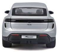 Porsche Macan 4 Electric 1/24 Silver Model Car with Opening Doors and Steering