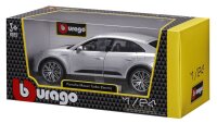 Porsche Macan 4 Electric 1/24 Silver Model Car with Opening Doors and Steering