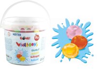 250 Wasserballone im Eimer aus Naturkautschuk-Latex, bunt...