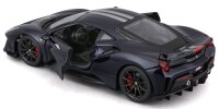 Ferrari R&P 488 Pista 1/24 Blau Detailgetreues Modellauto aus Zinkguss