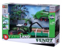 Fendt Tractor Set with 3 Trailers by Bburago for Young...