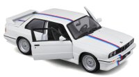 BMW M3 E30 1988 1/24 Modellauto Weiss mit Öffnenden Türen und Steuer