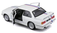 BMW M3 E30 1988 1/24 Modellauto Weiss mit Öffnenden Türen und Steuer