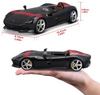 Ferrari Monza SP1 1/24 Schwarz Detailgetreues Modellauto aus Zinkguss