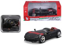 Ferrari Monza SP1 1/24 Schwarz Detailgetreues Modellauto aus Zinkguss