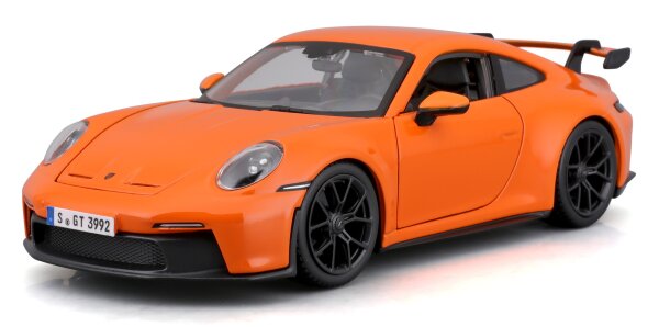 Porsche 911 GT3 1/24 orange Modellauto mit funktionierendem Steuer und Öffnungen