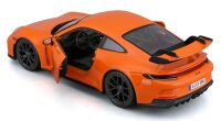 Porsche 911 GT3 1/24 orange Modellauto mit funktionierendem Steuer und Öffnungen