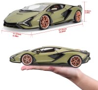 Lamborghini Sian FKP 37 1/18 grün Modellauto mit funktionierendem Steuer