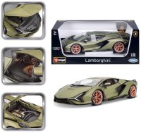Lamborghini Sian FKP 37 1/18 grün Modellauto mit funktionierendem Steuer