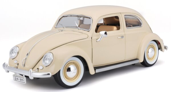 Volkswagen Käfer 1955 1/18 beige Modellauto mit funktionierendem Steuer