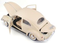 Volkswagen Käfer 1955 1/18 beige Modellauto mit funktionierendem Steuer