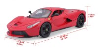 Ferrari R&P LaFerrari 1/18 Red Detailed Model Car...