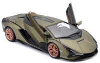 Lamborghini Sian FKP 37 1/24 Modellauto grün mit funktionierendem Steuer