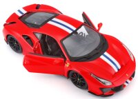 Ferrari R&P 488 Pista 1/24 rot detailgetreues Modellauto aus Zinkguss