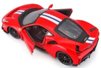 Ferrari R&P 488 Pista 1/24 rot detailgetreues Modellauto aus Zinkguss