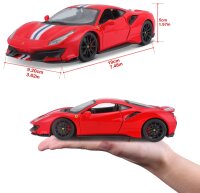 Ferrari R&P 488 Pista 1/24 rot detailgetreues Modellauto aus Zinkguss