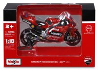 MotoGP 1/18 Ducati Lenovo Enea Bastianini 2024 Metal and Plastic Model