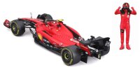 Ferrari F1 SF-23 1/24 Modell mit Sainz Figur - Hochwertiger Metallwagen