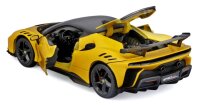 Ferrari R&P SF90 XX Stradale 1/24 gelb detailgetreues Modellauto aus Zinkguss