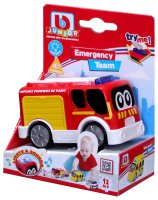 Kleine Rettungsfahrzeuge mit Freilauf, Blaulicht und Sirene für BB Junior