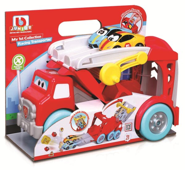 My First Racing Transporter BB Junior mit 2 Lamborghini Autos und Startrampe