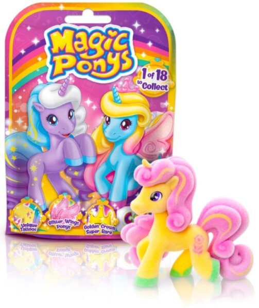 Magic Ponys Sammelfiguren Serie 2 mit Glitzerflügeln und Kronen