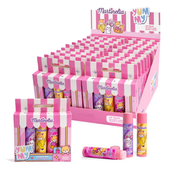 Yummy Lip Balm Trio für Kinder - Feuchtigkeit und Spaß für zarte Lippen