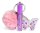 Butterfly & Pompom Lippen Set mit Balsam und Gloss für süße Lippen