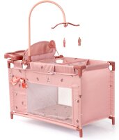 Multibett für Puppen bis 46cm mit Hochstuhl und...