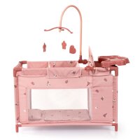 Multibett für Puppen bis 46cm mit Hochstuhl und Wickelbereich