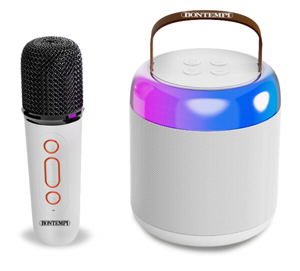 Mini Wireless Lautsprecher mit Mikrofon und Beleuchtung für Musikgenuss