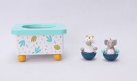 Musikdose Elefant & Giraffe aus Holz mit tanzenden Figuren und beruhigender Melodie
