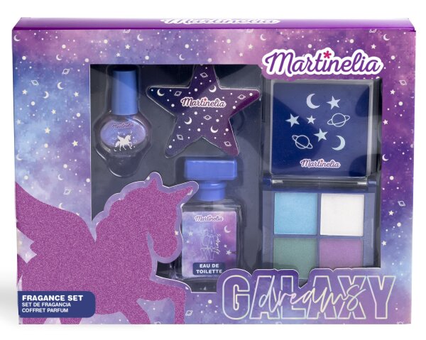 Galaxy Dreams Duftset mit Parfüm, Lidschattenpalette, Nagellack und Feile
