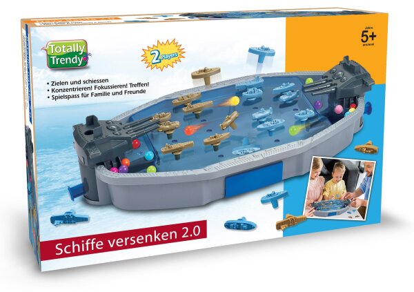 Trendy Schiffe versenken 2.0 mit Kanonen und bunten Murmeln für spannende Duelle