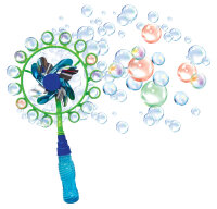 Seifenblasen-Windrad mit Flüssigkeitstank und 90 ml...