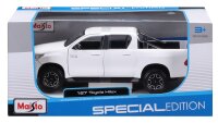Maisto Toyota Hilux 1/24 Modellauto Weiss lizenziertes Detailmodell