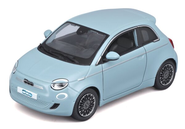 Fiat 500e 1/24 Blau Modellauto mit Öffnenden Türen und Steuerfunktion