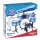 Blaues Schlagzeug Set mit Pedal, 5 Trommeln, Becken und Hocker