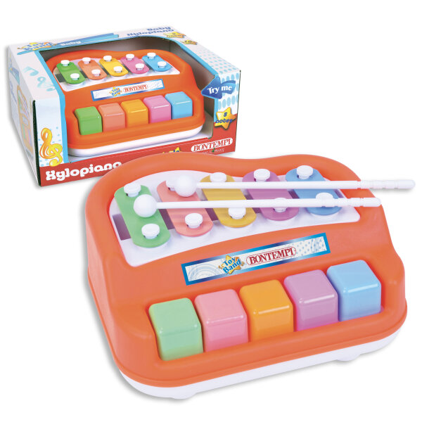 Bontempi Baby Xylopiano mit 5 Noten und 2 Schlagstöcken für kleine Musiker