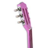 Classic 6-String Guitar 75cm in Pink Wood with Pick and Strap