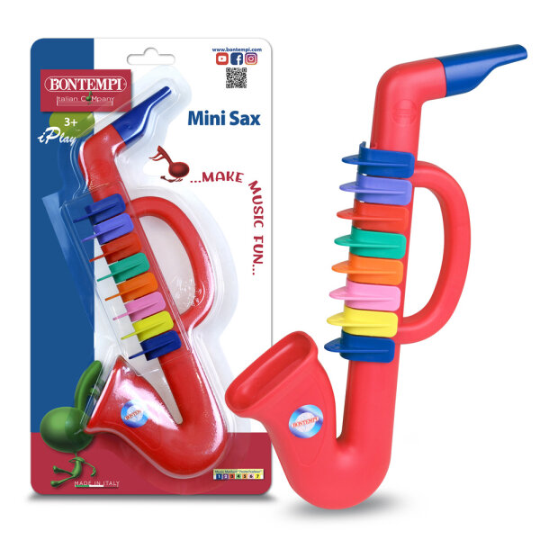 Saxophon mit 8 bunten Tasten im Blister für kreative Musikstunden