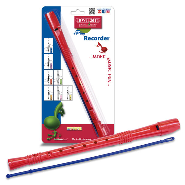 Sopran-Blockflöte 33cm im Blister Barock-Greifart C-D inkl. Putzstab