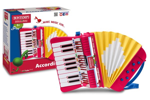 17-Tasten Akkordeon C-E mit Halbtönen und 6 Bässen inkl. Trageriemen