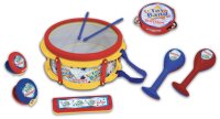 6-Piece Music Set with Marching Drum, Tambourine,...