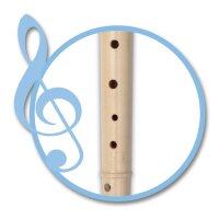 Wooden Soprano Recorder with German Fingering and 28 Notes (C-D)