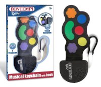 Flexible Music Instrument Keychain with Colorful Keys and Notes