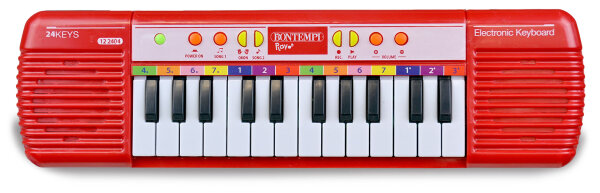 Bontempi Elektronik-Keyboard 24 Tasten mit Melodien und Aufnahmefunktion