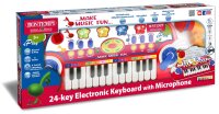 24-Key Electronic Keyboard with Microphone and Light...