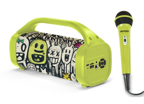 Kabelloser 80W Lautsprecher mit Mikrofon und RGB-Lichteffekten